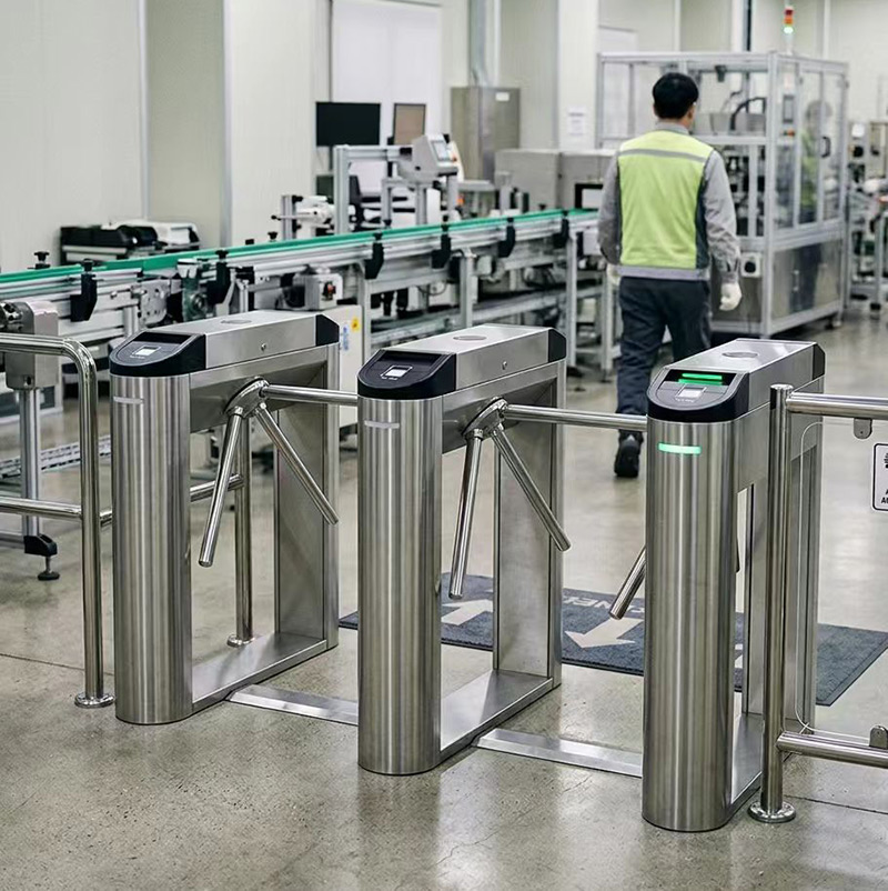 Factory workshop tripod turnstile for 100% SS rotor
